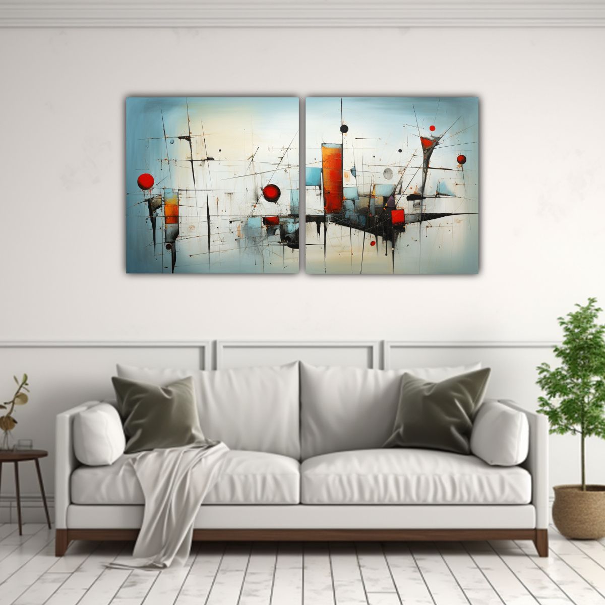 GENERICO - Cuadros Abstractos Para Decoración Detalles E 80x40 Cm