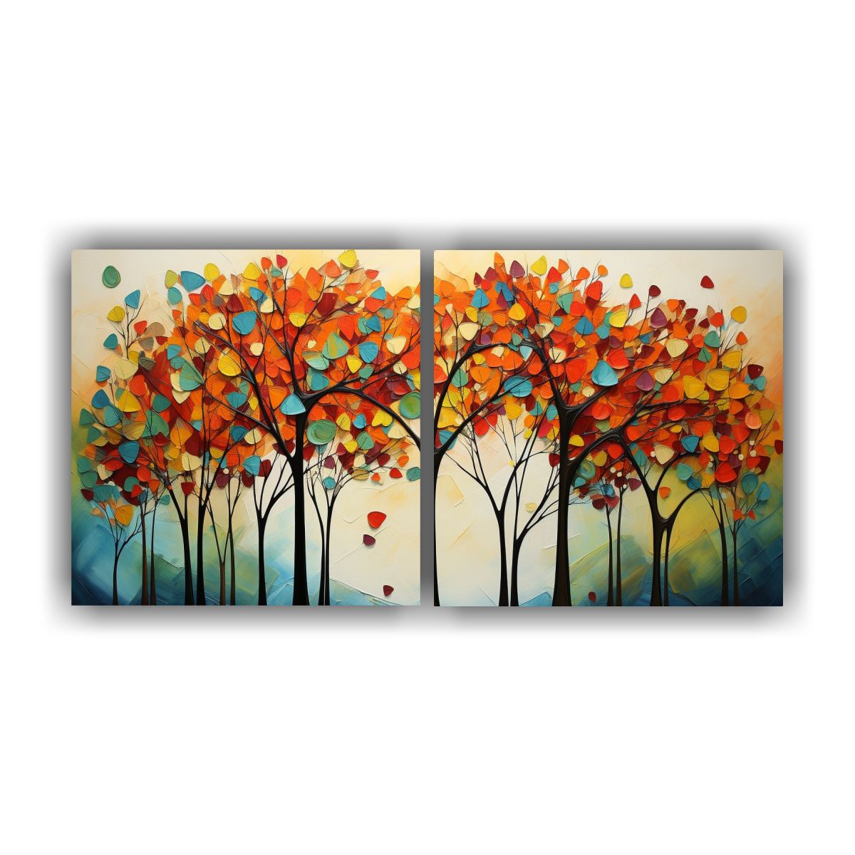 GENERICO - Conjunto 2 Artes Imagen Clásico Pinturas 80x40 Cm