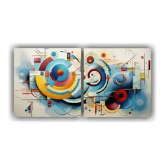 GENERICO - Conjunto 2 Cuadros Hermoso Pop Art Pintura 80x40 Cm