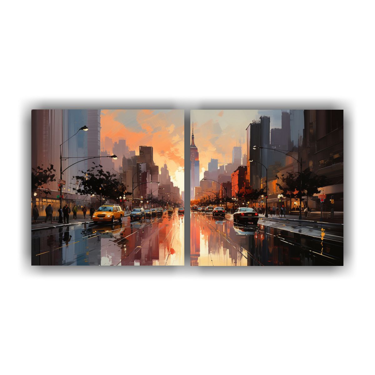 GENERICO - Cuadros Abstractos De 5th Avenue Con Color 100x50 Cm
