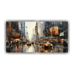 GENERICO - Pinturas Modernas De Nueva York En Colores 80x40 Cm