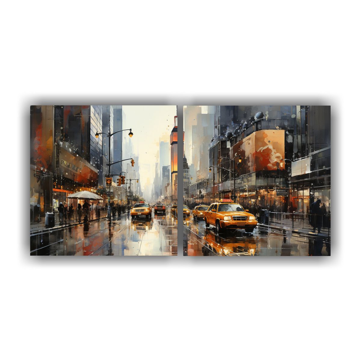 GENERICO - Pinturas Modernas De Nueva York En Colores 60x30 Cm