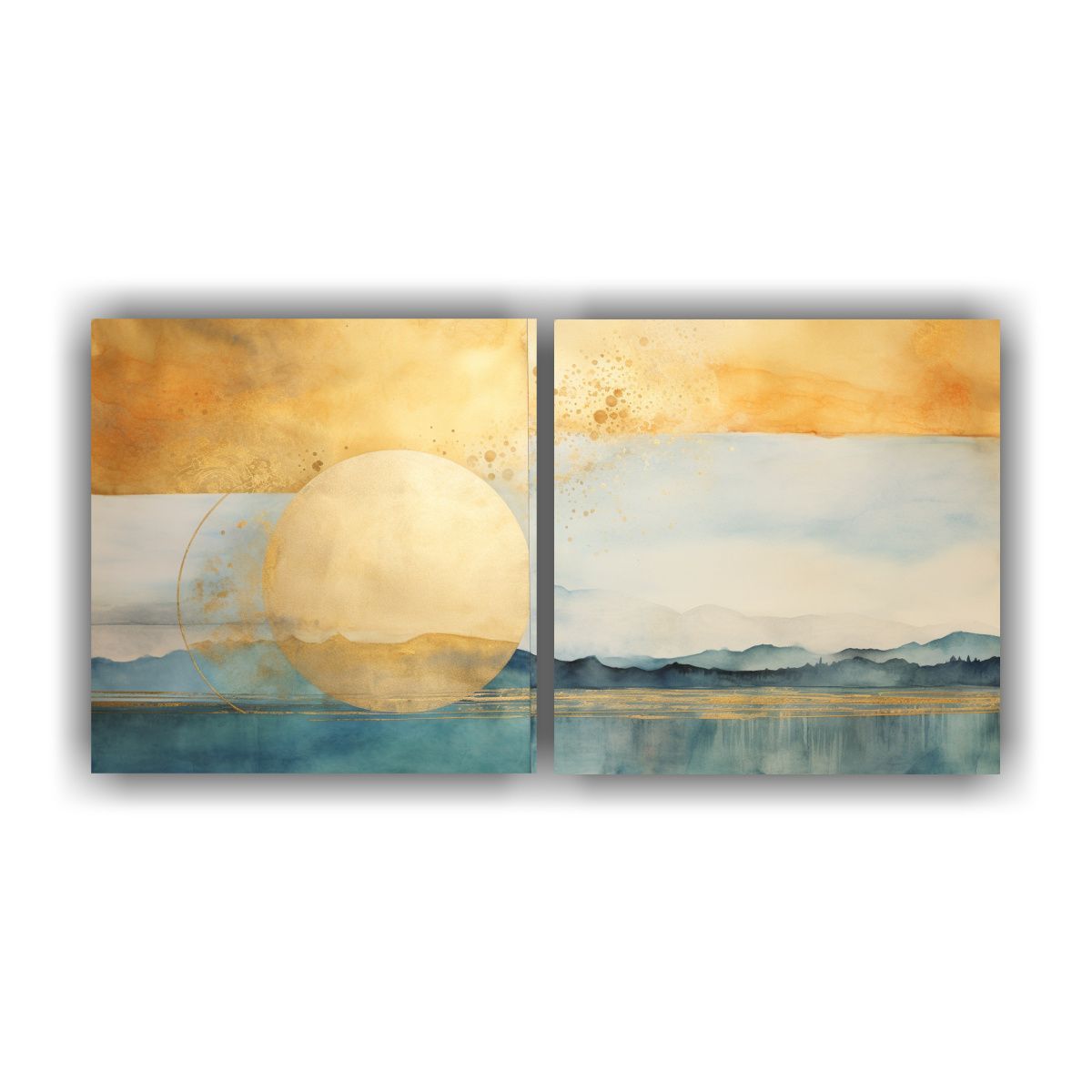 GENERICO - Conjunto 2 Lienzos Imagen Hogar Deco Pintura 80x40 Cm