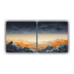 GENERICO - Pintura Decorativa Elegante Con Estilo Montaña 60x30 Cm