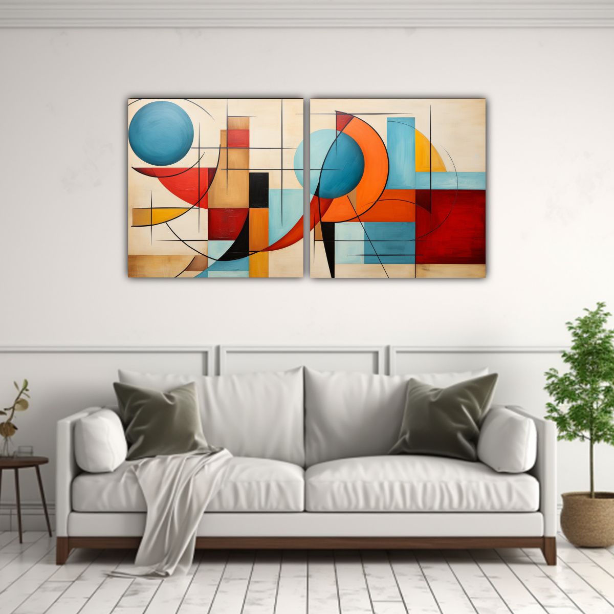 GENERICO - Pinturas De Arte Abstracto Moderno De Mediados De 60x30 Cm