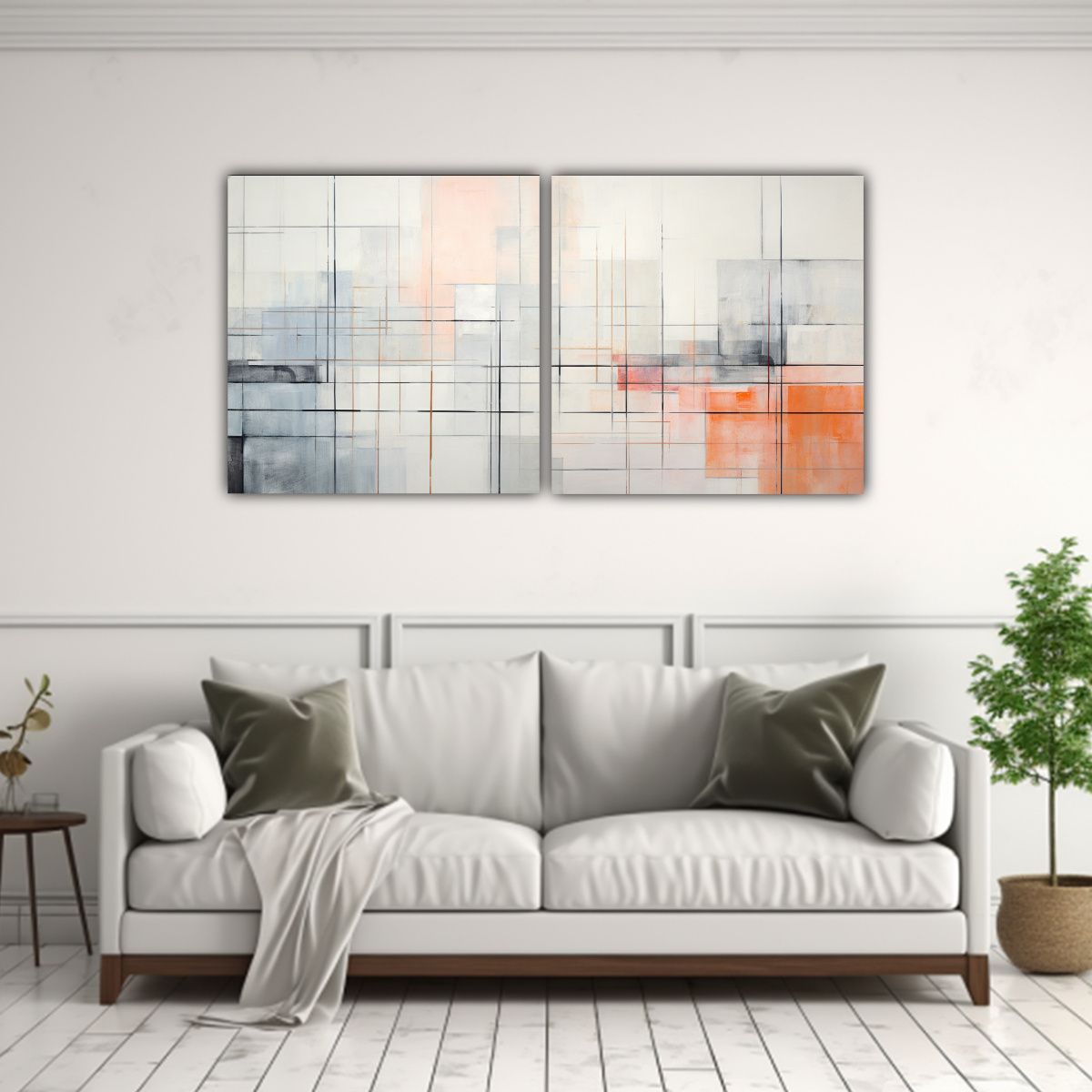 GENERICO - Pinturas Decorativas De Alta Calidad Con Líneas 60x30 Cm