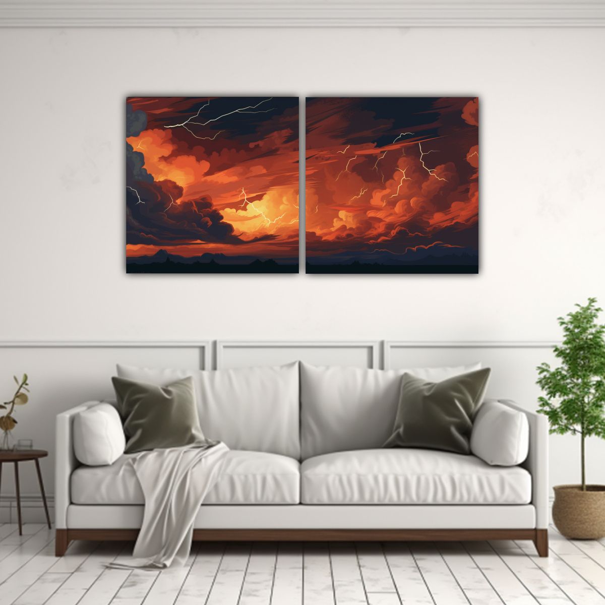 GENERICO - Pinturas Decorativas Estilo Tormenta De 60x30 Cm