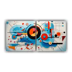 GENERICO - Pinturas Decorativas Estilo Kandinsky Arte 80x40 Cm