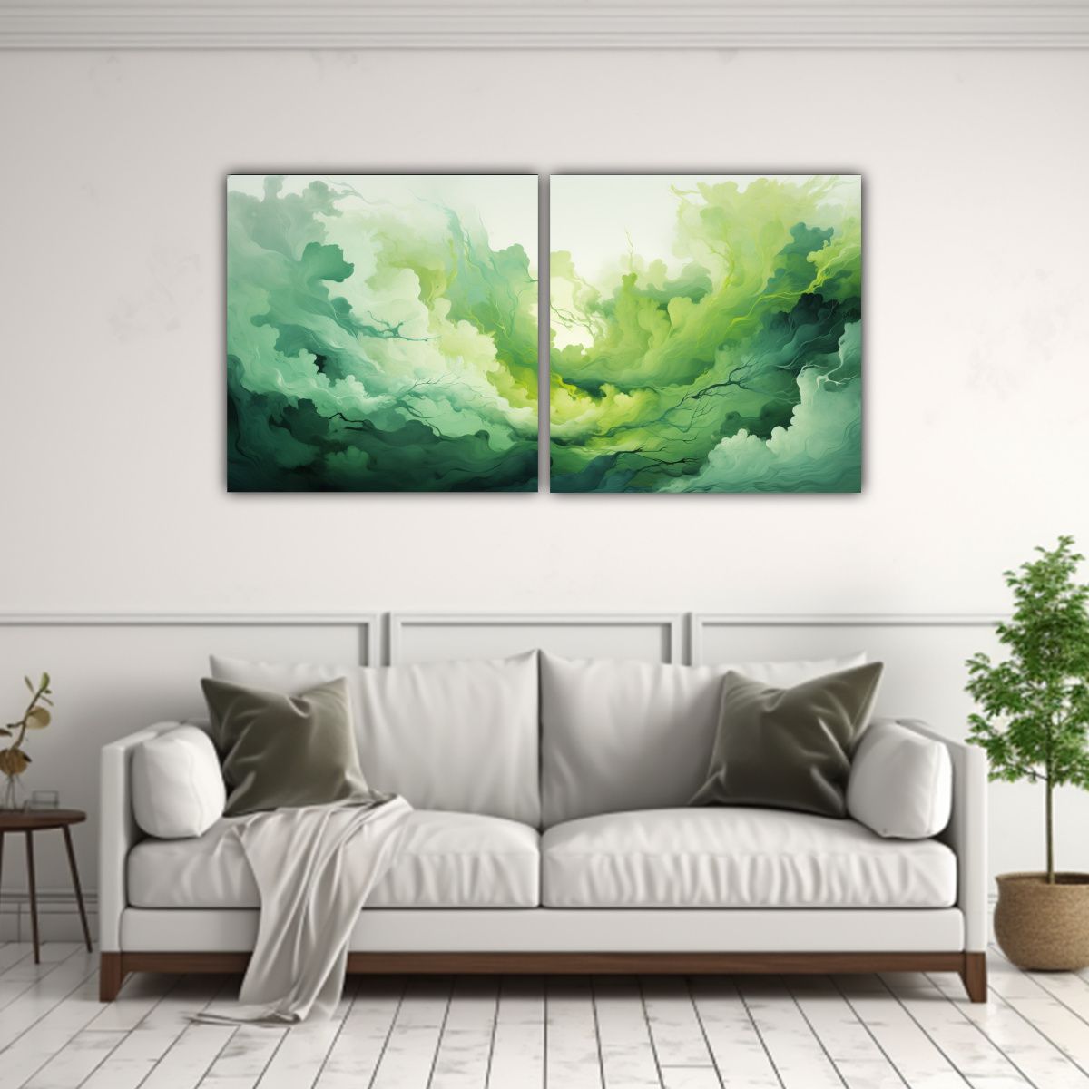 GENERICO - Artes De Pared Fotografía Minimalismo Verde 100x50 Cm