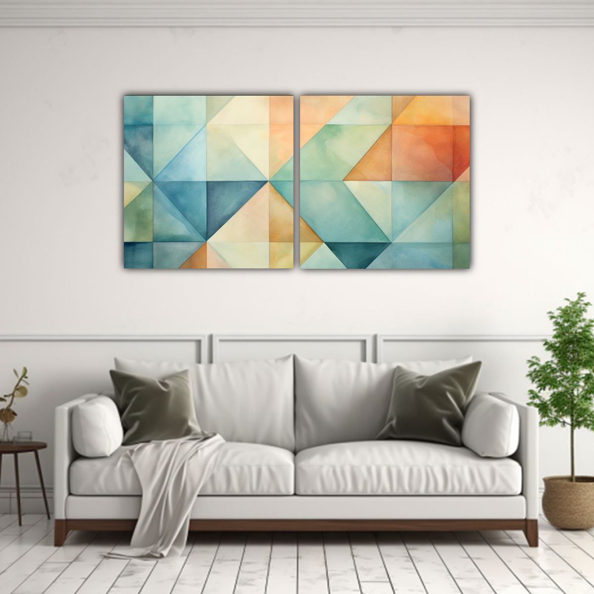 GENERICO - Pinturas Decorativas De Geometría Abstracta En 100x50 Cm