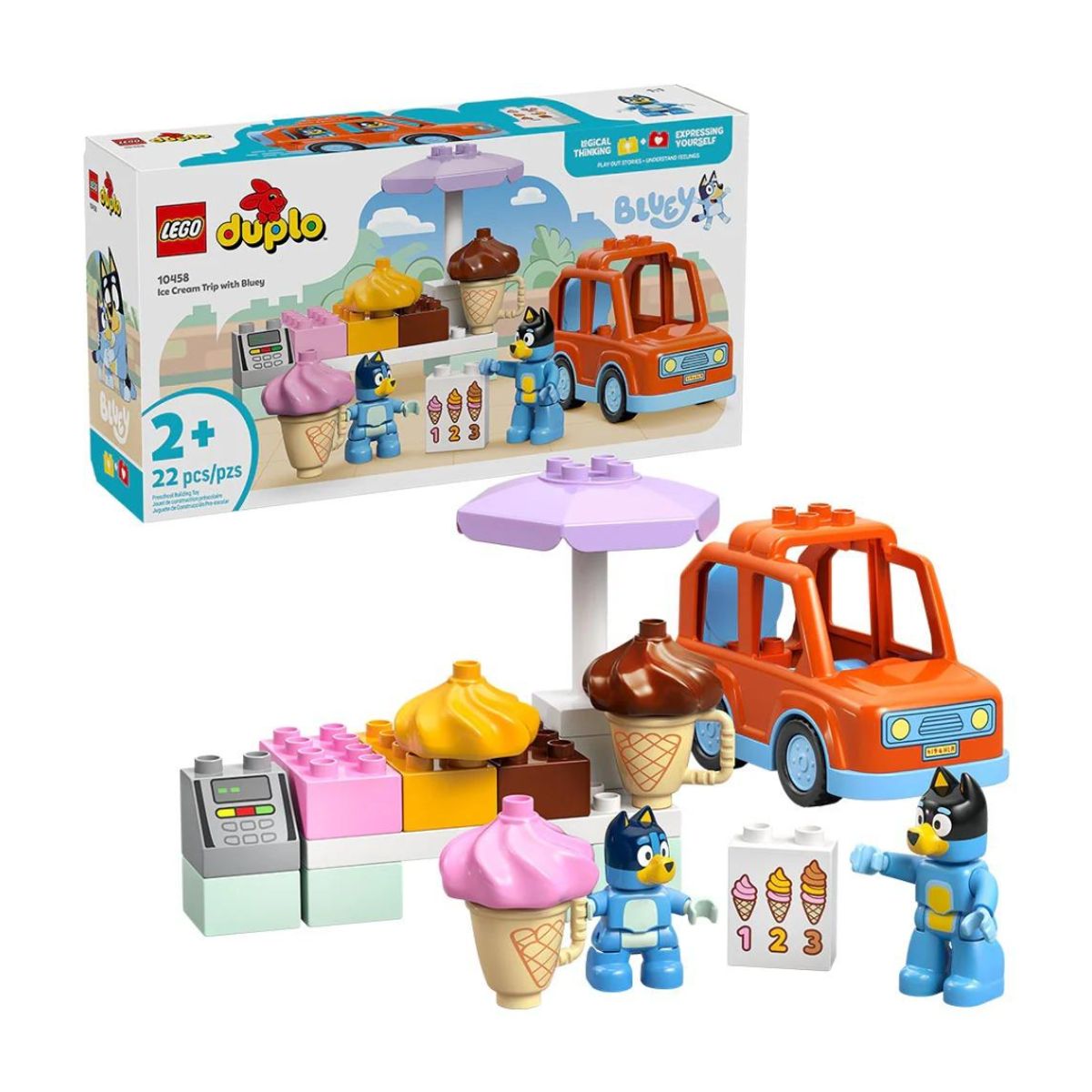 LEGO - LEGO DUPLO - Excursión a la Heladería con Bluey - 10458