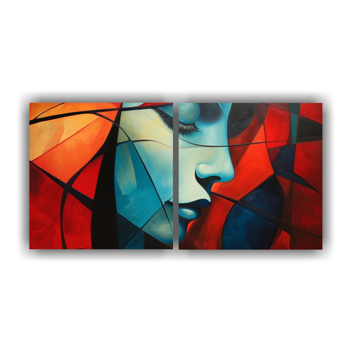GENERICO - Cuadros De Cuerpos Abstractos Para Decoración De 80x40 Cm