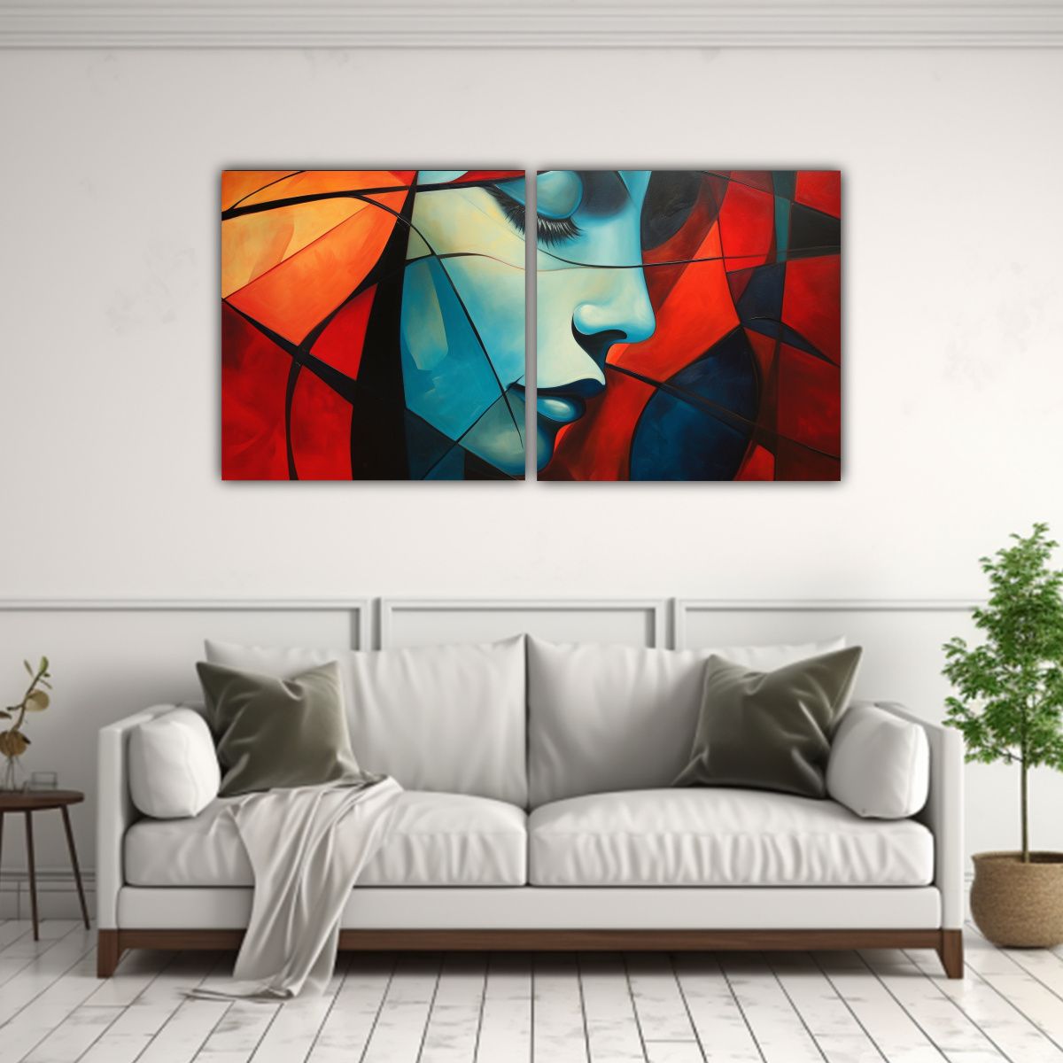 GENERICO - Cuadros De Cuerpos Abstractos Para Decoración De 80x40 Cm