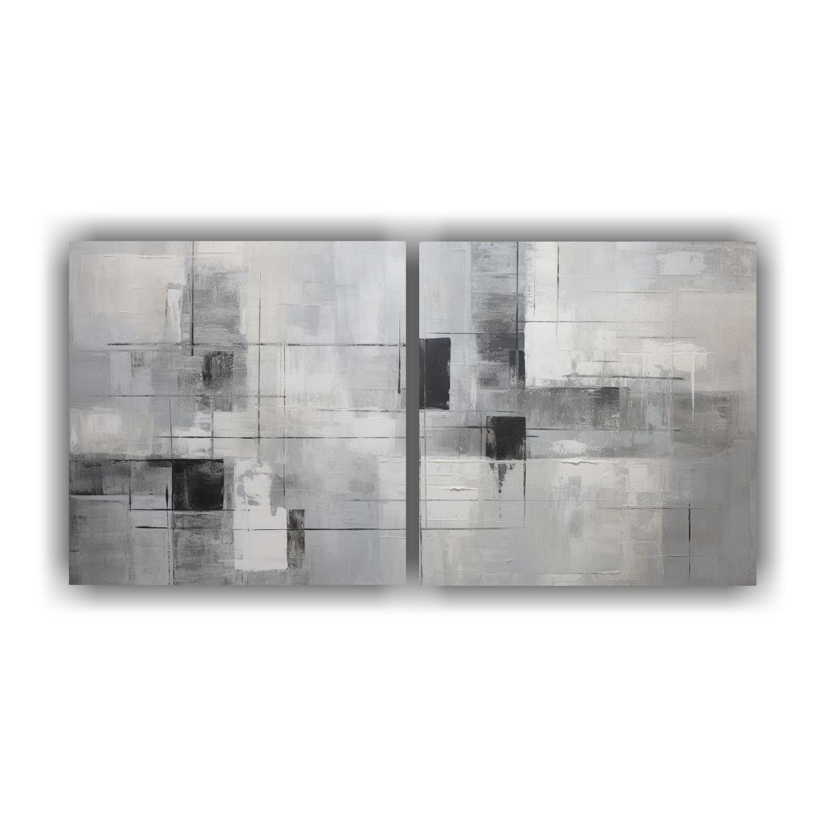 GENERICO - Conjunto 2 Cuadros Lienzo Luminosos Tonalidades 100x50 Cm