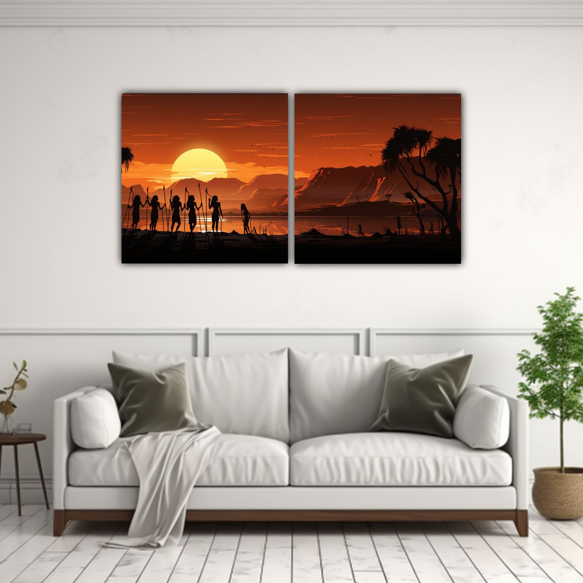 GENERICO - Pinturas Decorativas Inspiradas En Estilo 80x40 Cm
