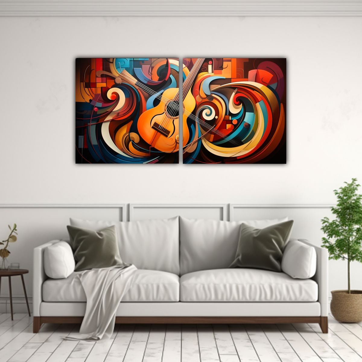 GENERICO - Pintura Abstracta Colorida Y Enérgica Para 80x40 Cm