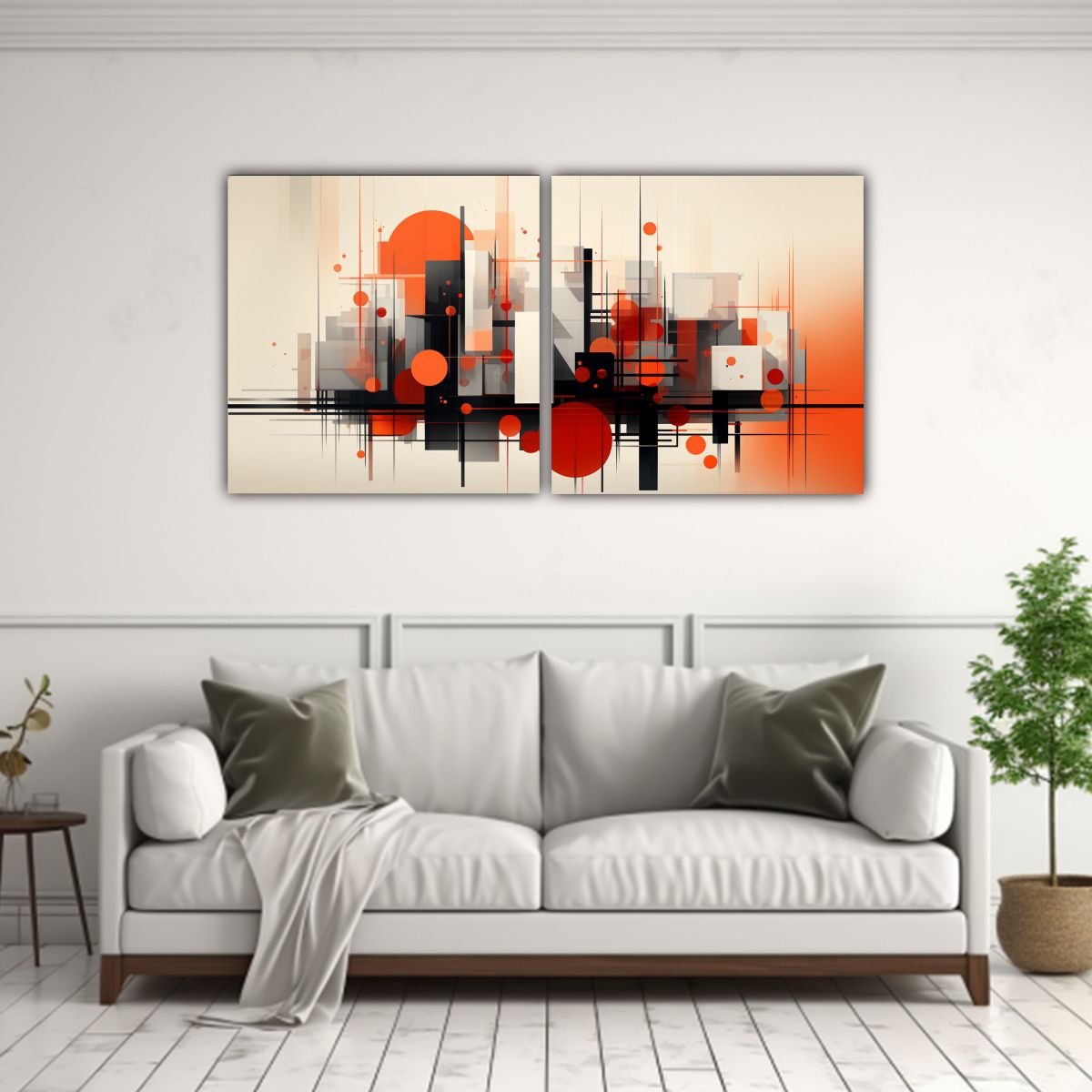 GENERICO - Pinturas De Arte Moderno De Pared Arquitectura 80x40 Cm