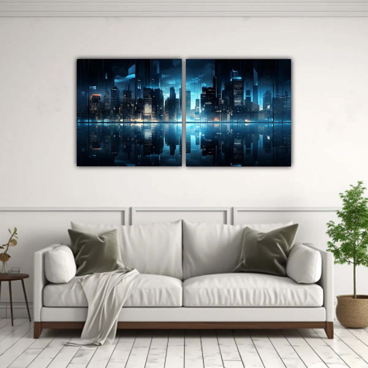 GENERICO - Composiciones Decoración Mágico Ciudad Nocturna 100x50 Cm