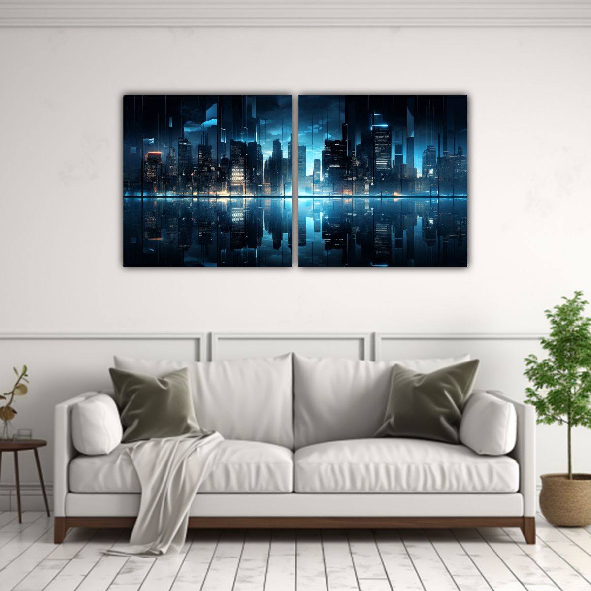 GENERICO - Composiciones Decoración Mágico Ciudad Nocturna 60x30 Cm