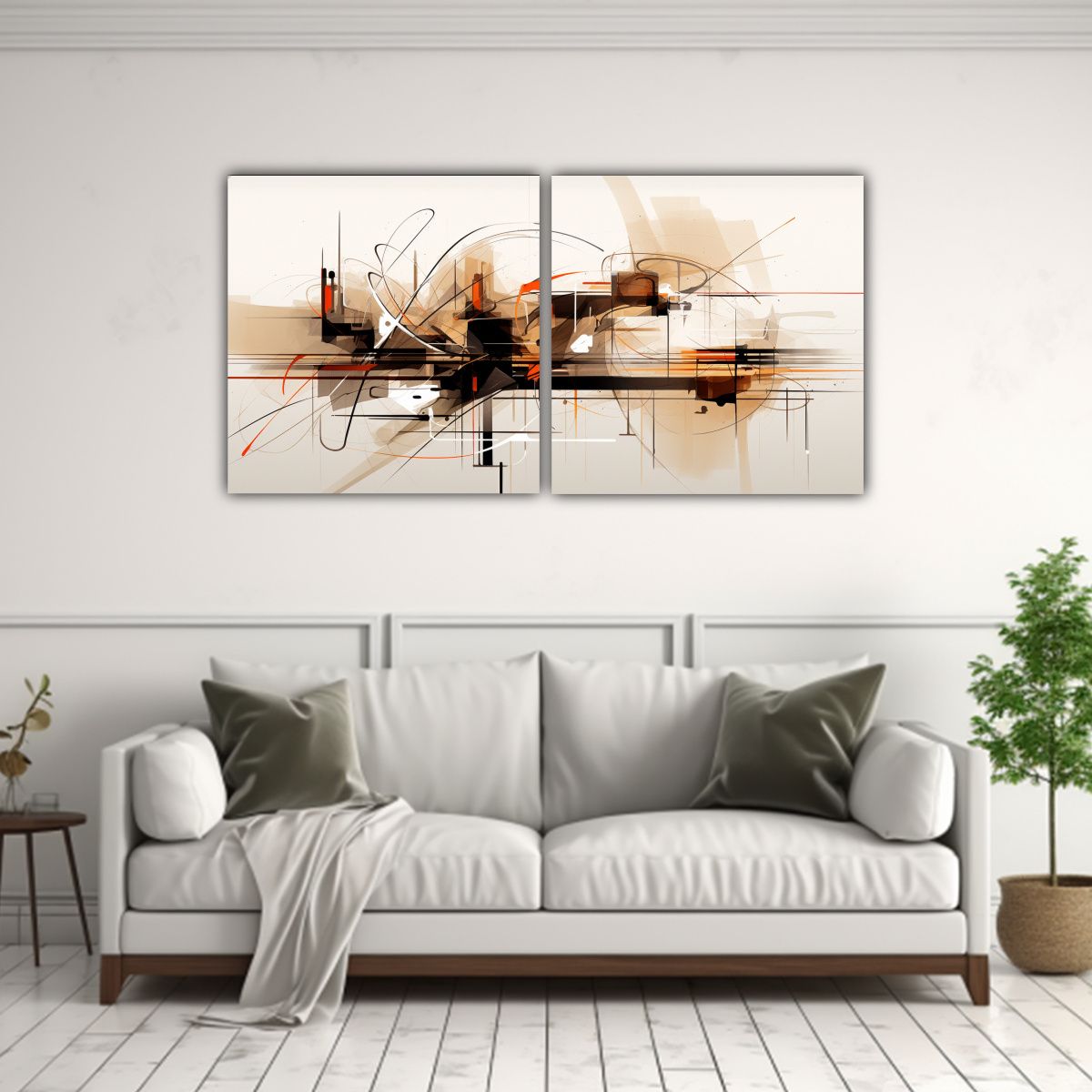 GENERICO - Cuadros Acuarela Relieve Estilo Berlin By 60x30 Cm