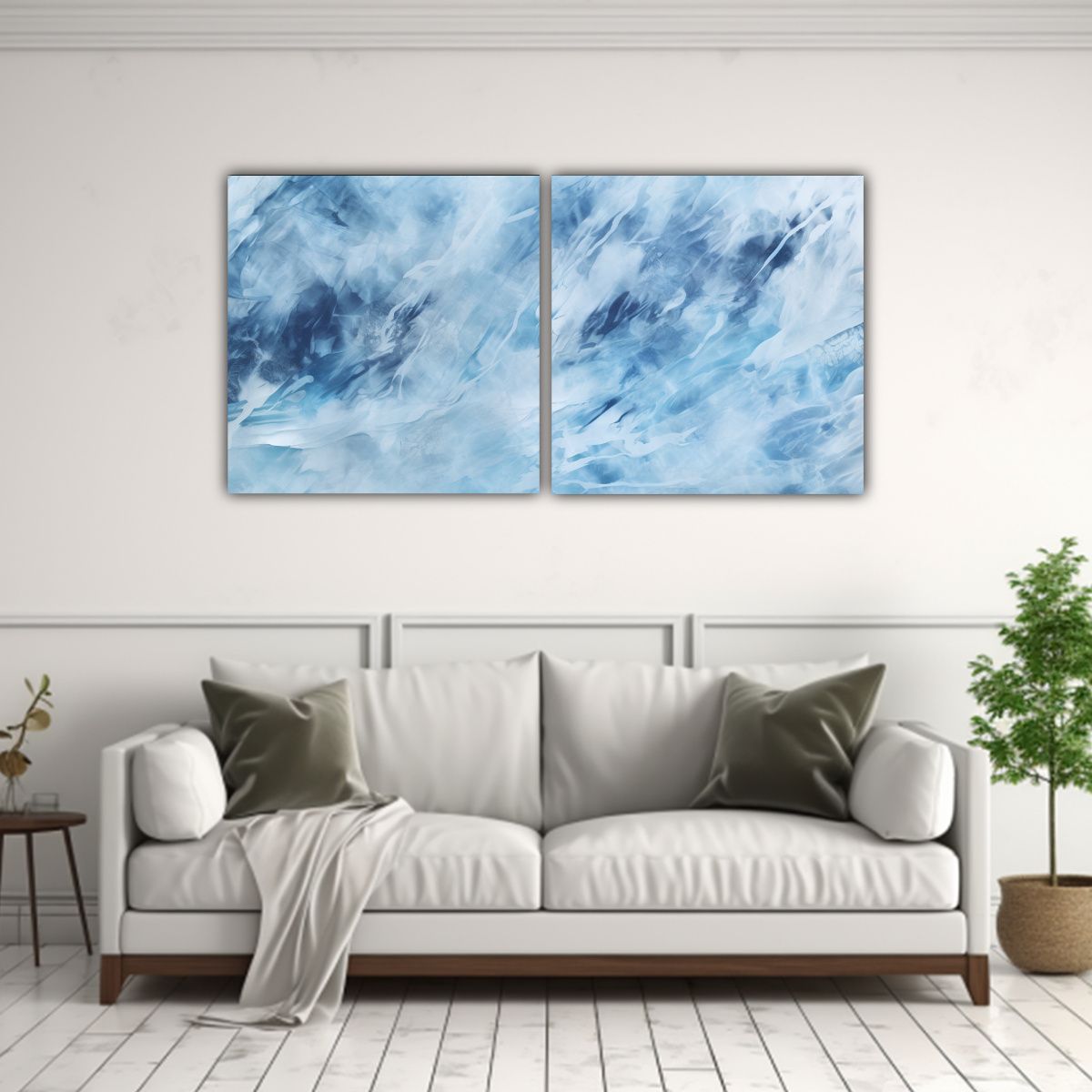 GENERICO - Pinturas Decorativas Abstractas De Invierno Dos 80x40 Cm