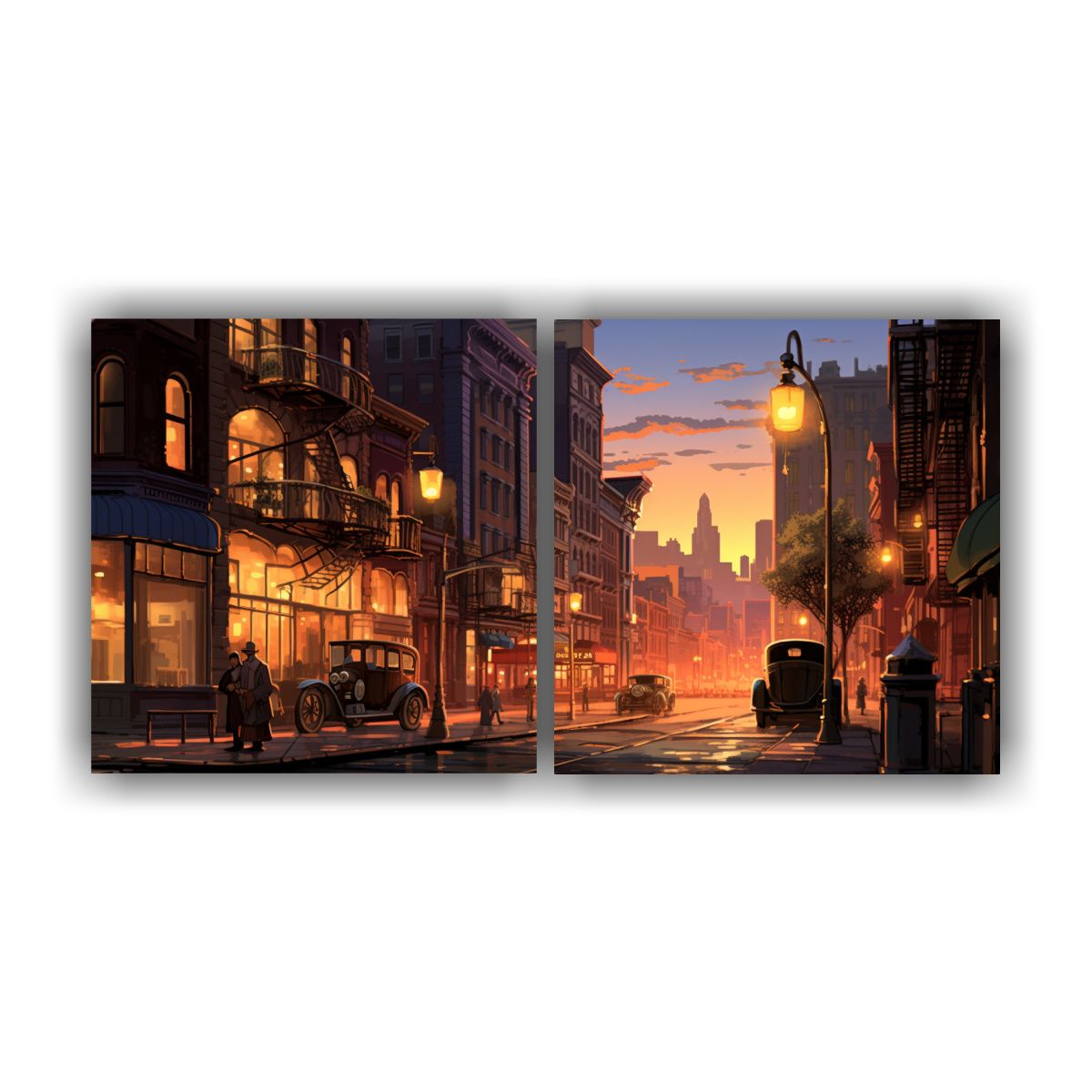 GENERICO - Pinturas Decorativas Abstractas Dos Artes Colores 60x30 Cm