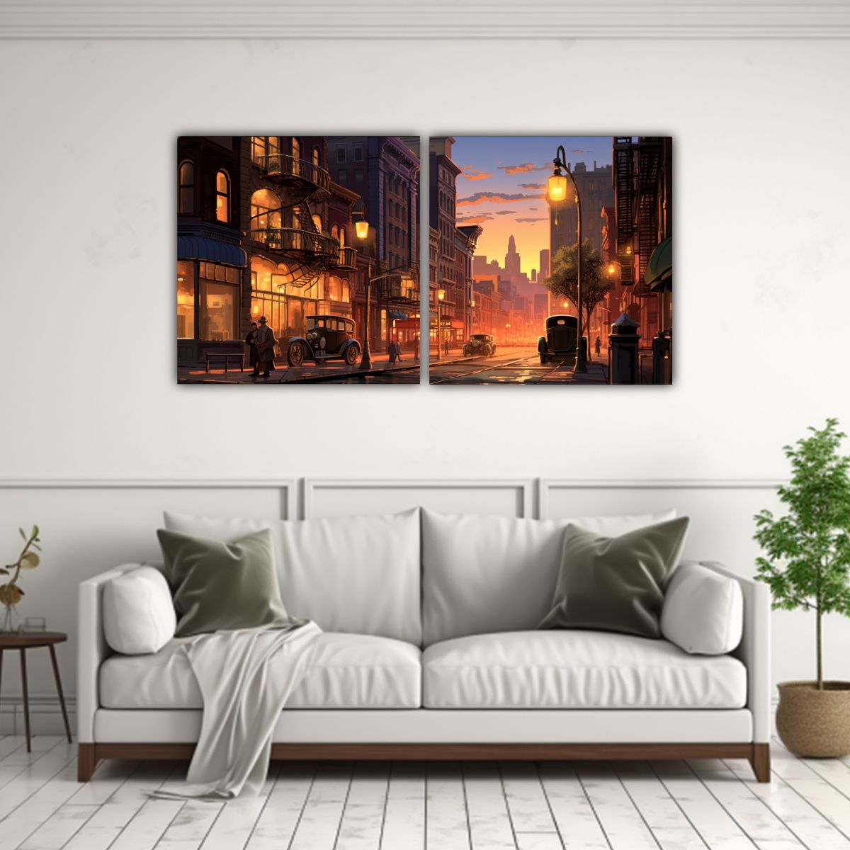 GENERICO - Pinturas Decorativas Abstractas Dos Artes Colores 60x30 Cm