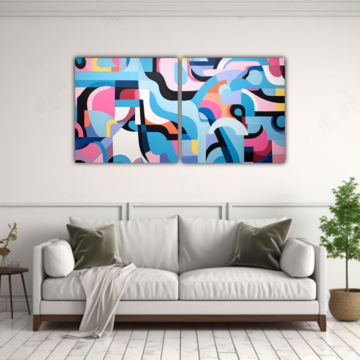 GENERICO - Pinturas Decorativas De Fusión Abstracta De Arte 80x40 Cm