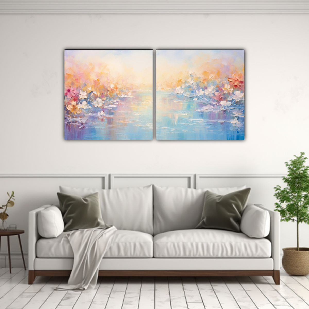 GENERICO - Pinturas Decorativas Unica De Dos Lienzos 100x50 Cm