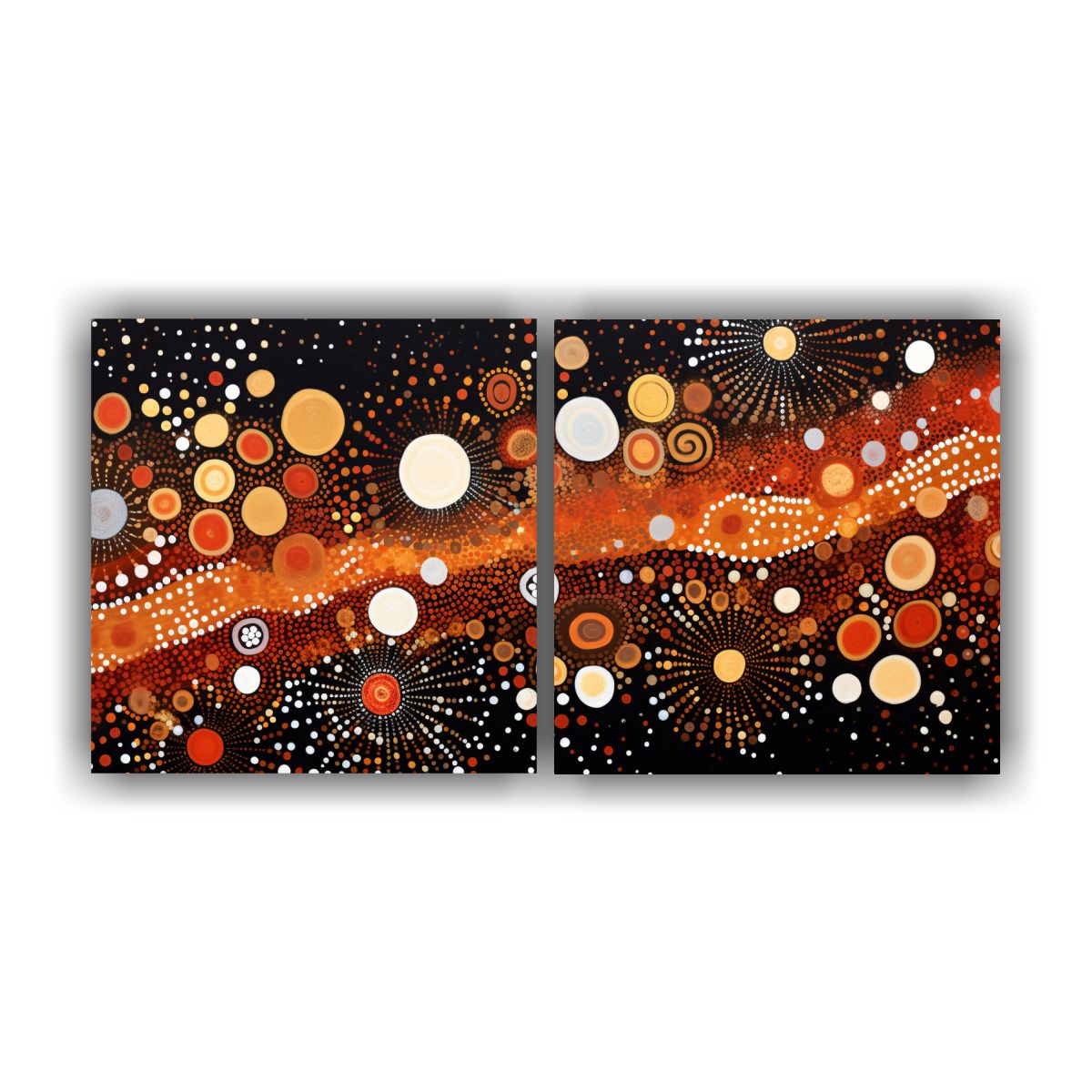 GENERICO - Conjunto De 2 Lienzos Modernos Culturar 60x30 Cm