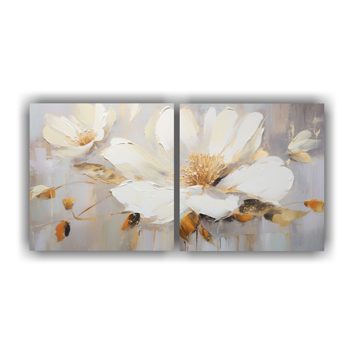GENERICO - Pintura Lienzo Naturaleza Viva Estilo Flor Blanca 60x30 Cm