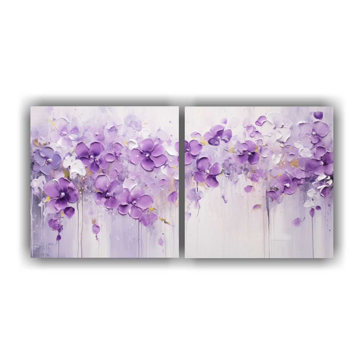 GENERICO - Conjunto 2 Lienzos Tela Modernos Belleza Natural 100x50 Cm