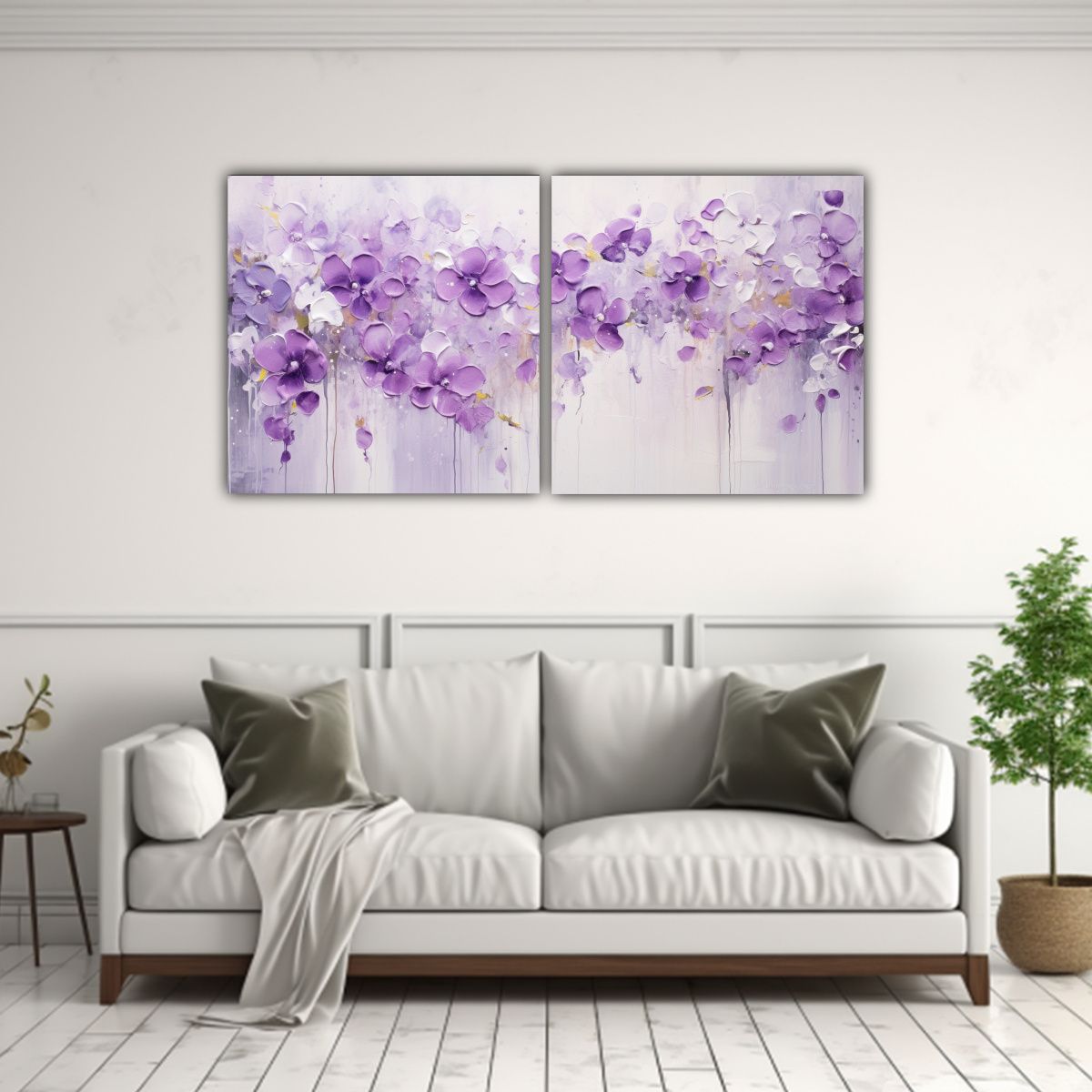 GENERICO - Conjunto 2 Lienzos Tela Modernos Belleza Natural 100x50 Cm