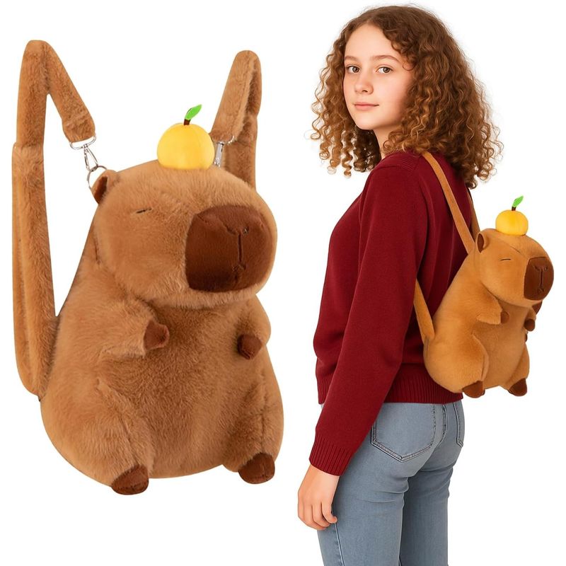 KUANGYE - Mochila Peluche Capibara Bolso Kawaii Capybara