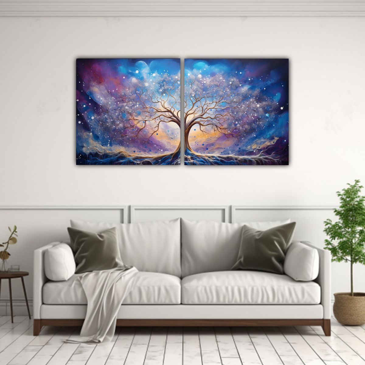 GENERICO - Pintura Set 2 Canvas Inspiración Único En 80x40 Cm