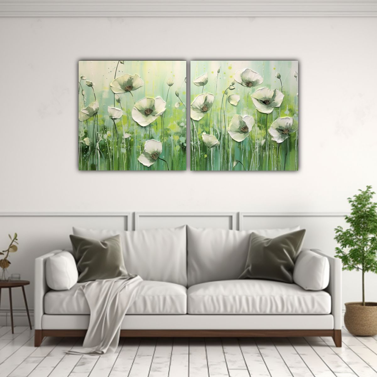 GENERICO - Cuadro Decorativo Estilo Hogar Con Amapolas 60x30 Cm