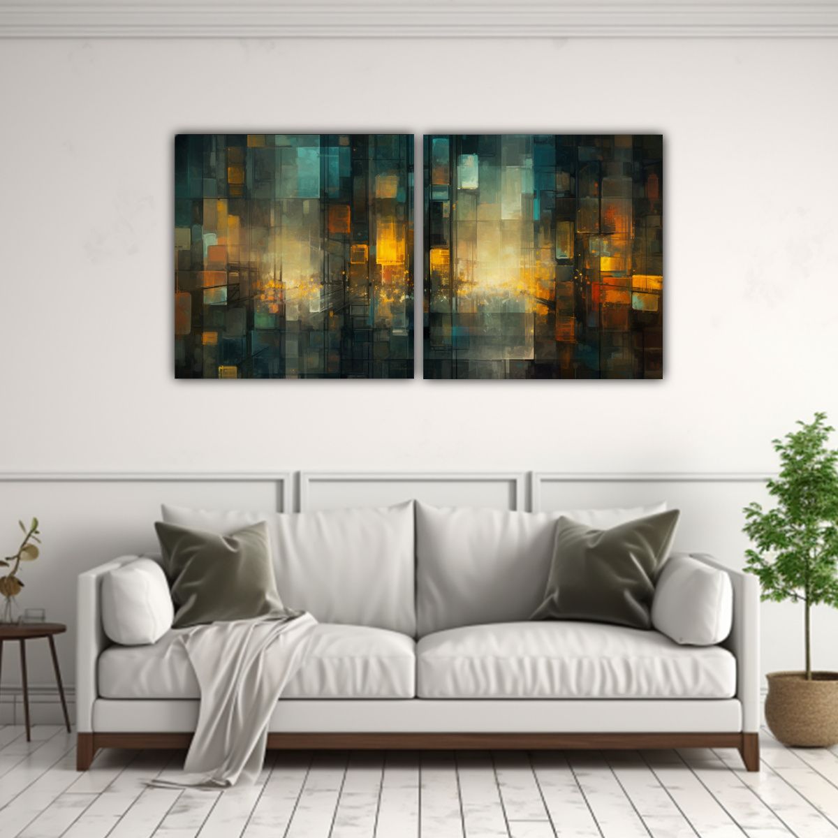 GENERICO - Cuadros Enmarcados De Vidrio Con Movimiento 100x50 Cm