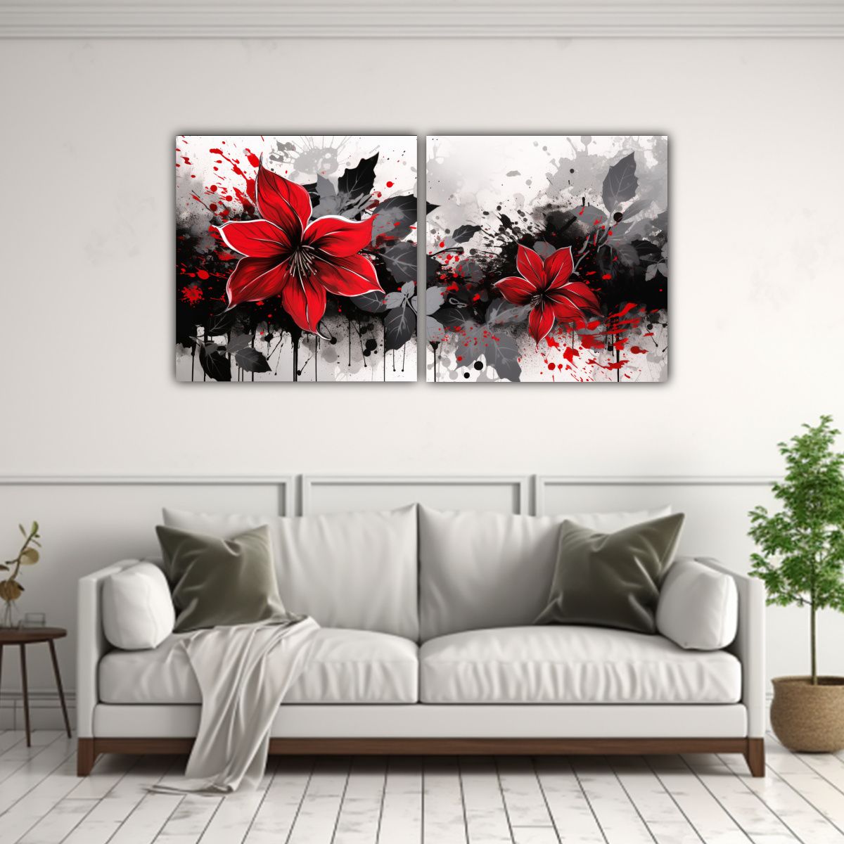 GENERICO - Pinturas Decorativas De Dos Lienzos De Tela 80x40 Cm