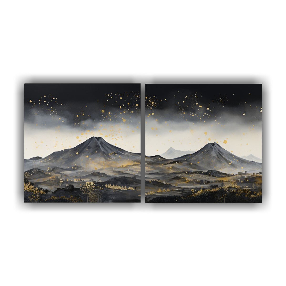 GENERICO - Dos Telas En Bastidor Fotografía De Paisaje De 100x50 Cm