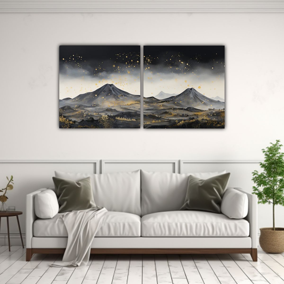 GENERICO - Dos Telas En Bastidor Fotografía De Paisaje De 80x40 Cm