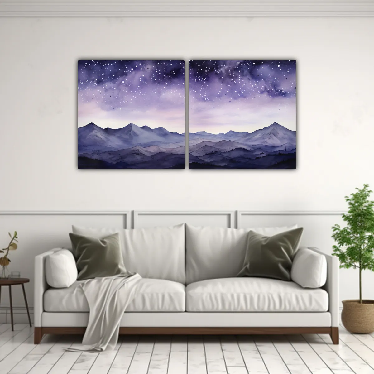 GENERICO - Paisaje De Montaña Con Estilo Elegante Set 2 60x30 Cm