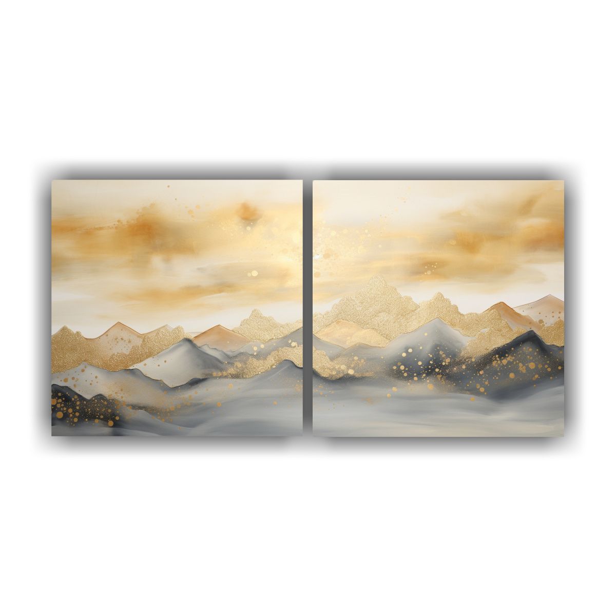 GENERICO - Cuadro Moderno Paisaje De Montaña Con Estilo 80x40 Cm
