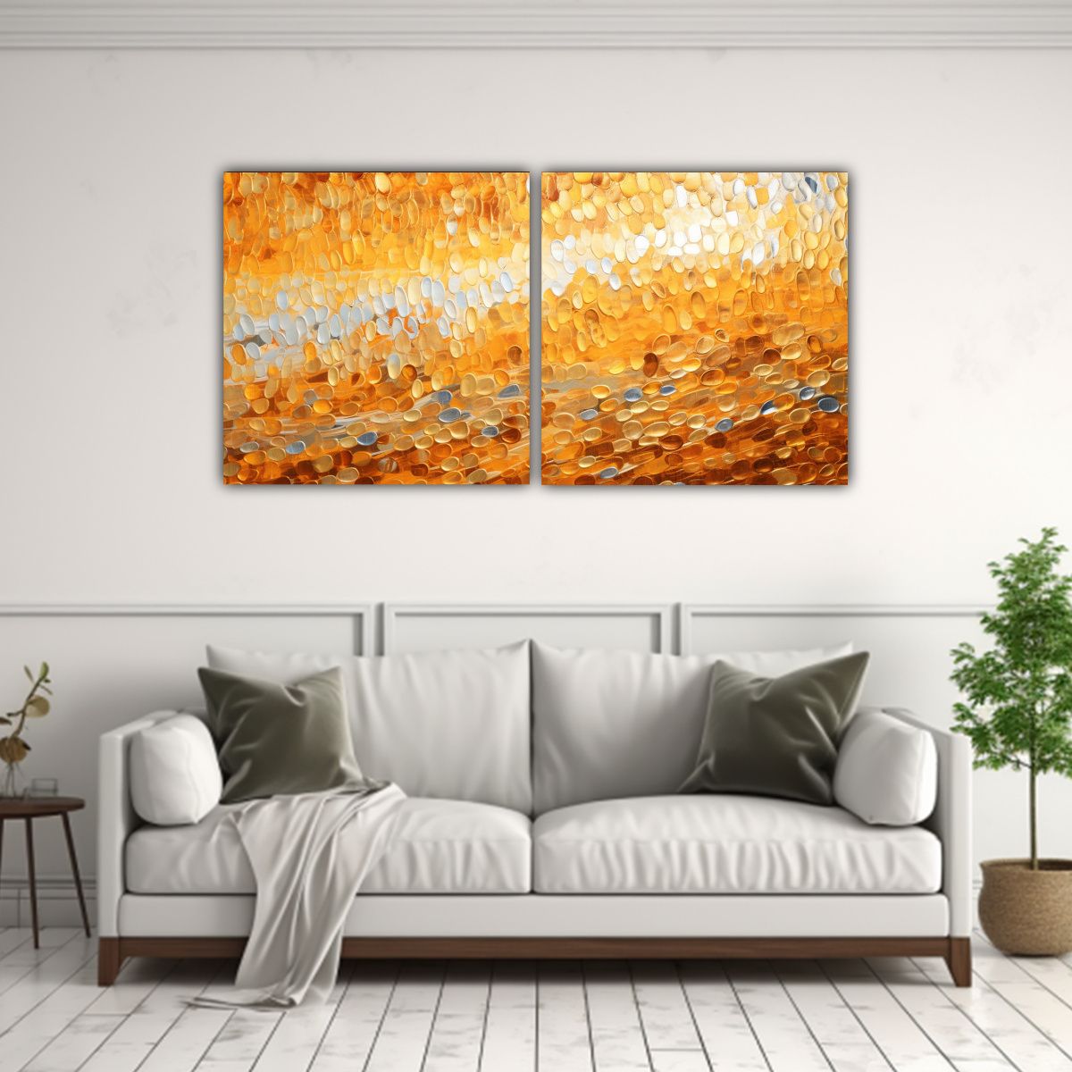 GENERICO - Cuadro Mural Moderno De Punto Luminoso Estilo 100x50 Cm