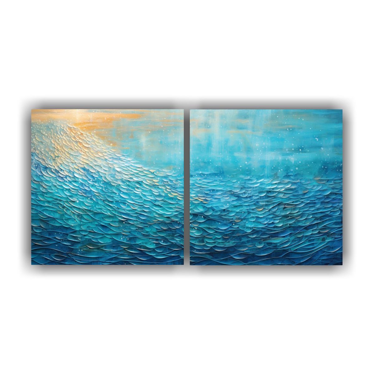 GENERICO - Pinturas Decorativas En Estilo Puntillista 80x40 Cm