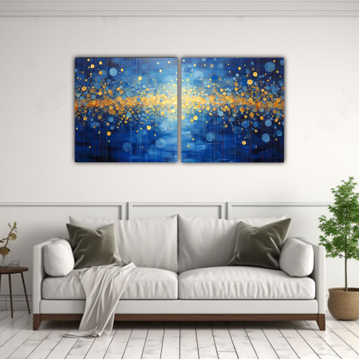 GENERICO - Pinturas Decorativas Estilo Puntillismo Luminoso 80x40 Cm