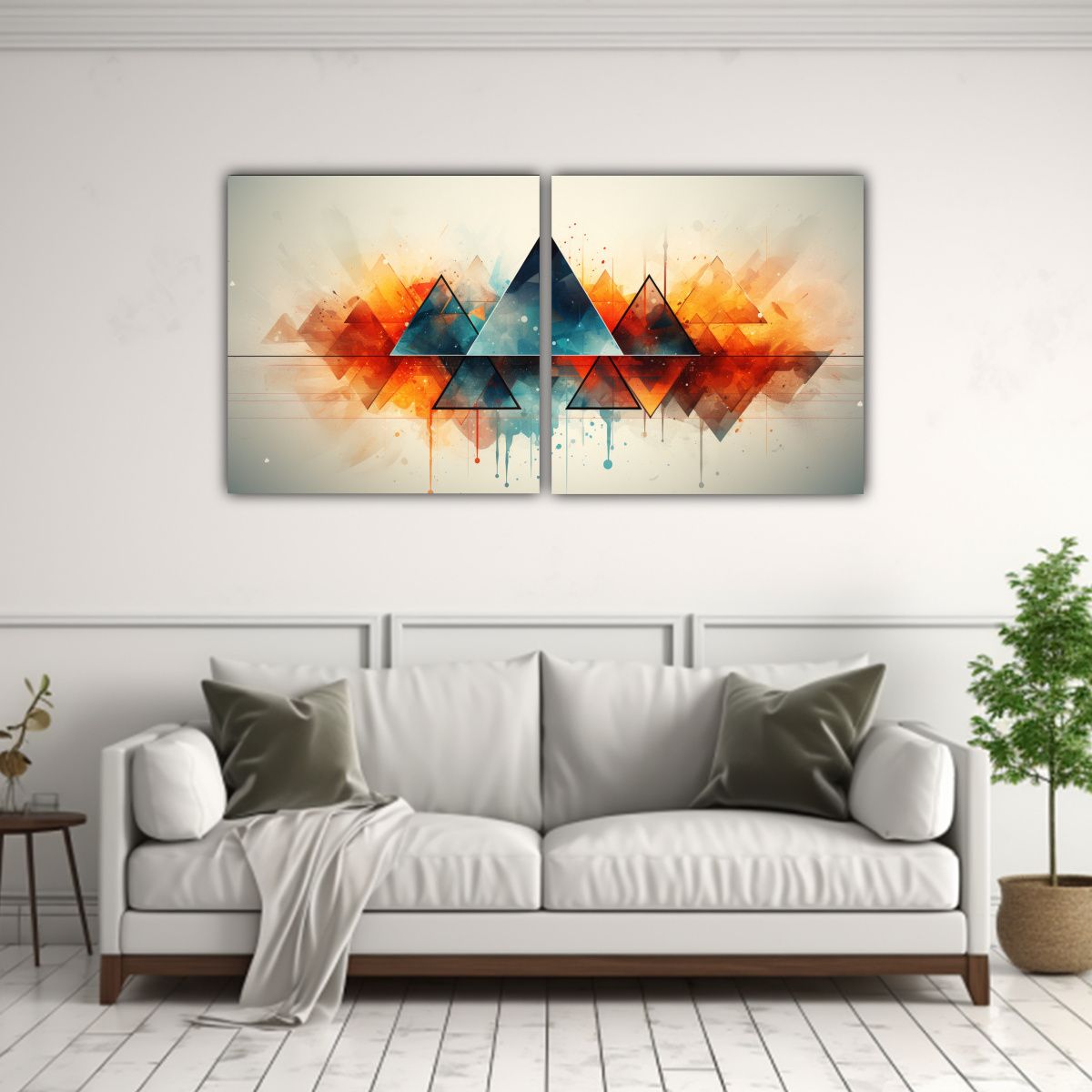 GENERICO - Cuadro Abstracto De Pared En Alta Calidad 60x30 Cm