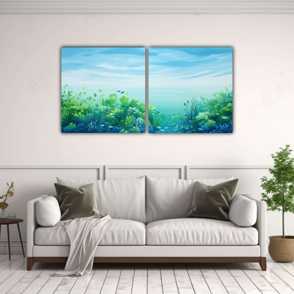 GENERICO - Pinturas Decorativas Inspiradoras De Dos Cuadros 60x30 Cm