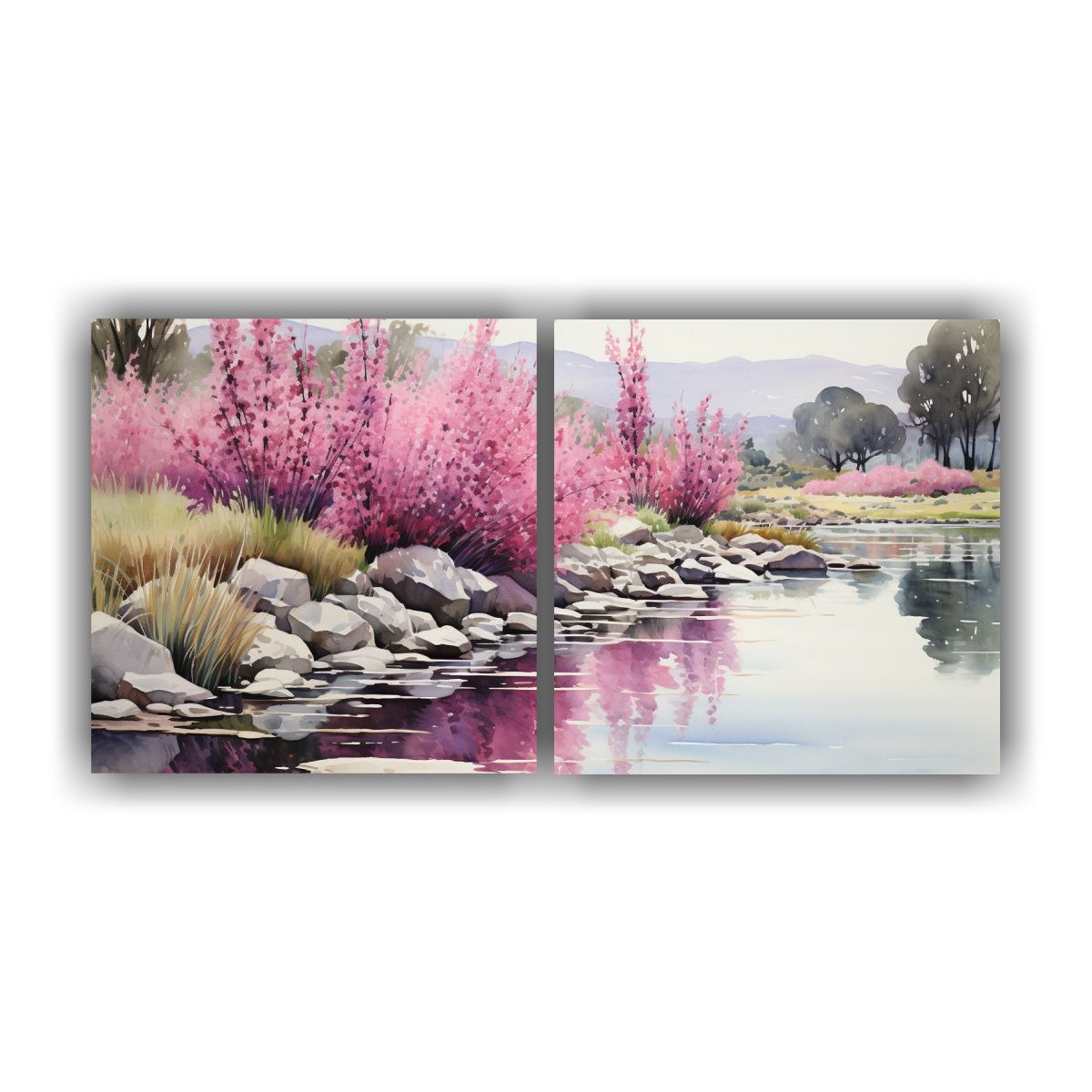 GENERICO - Pintura Abstracta Con Toque De Impulso Dos 100x50 Cm