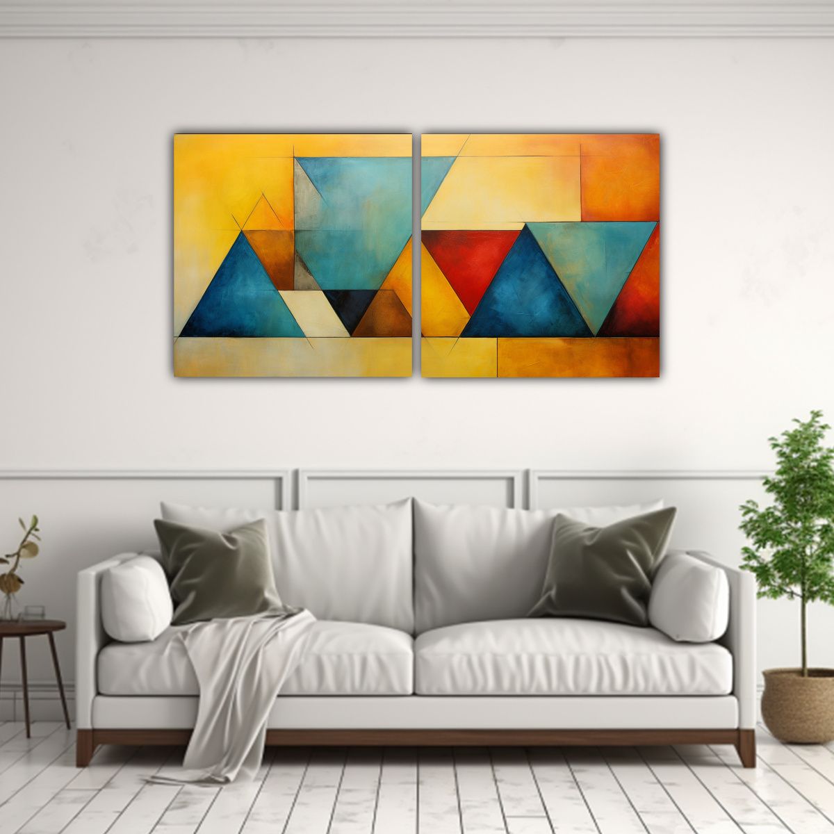 GENERICO - Cuadros Abstractos Finas Líneas Vida Con 100x50 Cm
