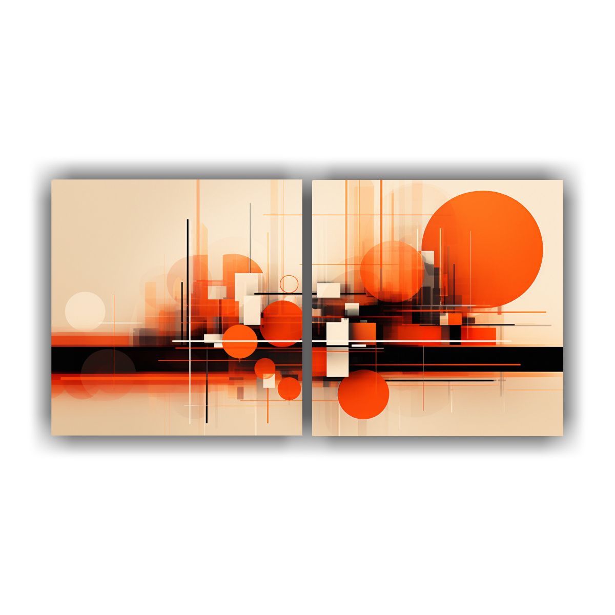 GENERICO - Cuadros De Decoración De Arquitectura Urbana En 100x50 Cm